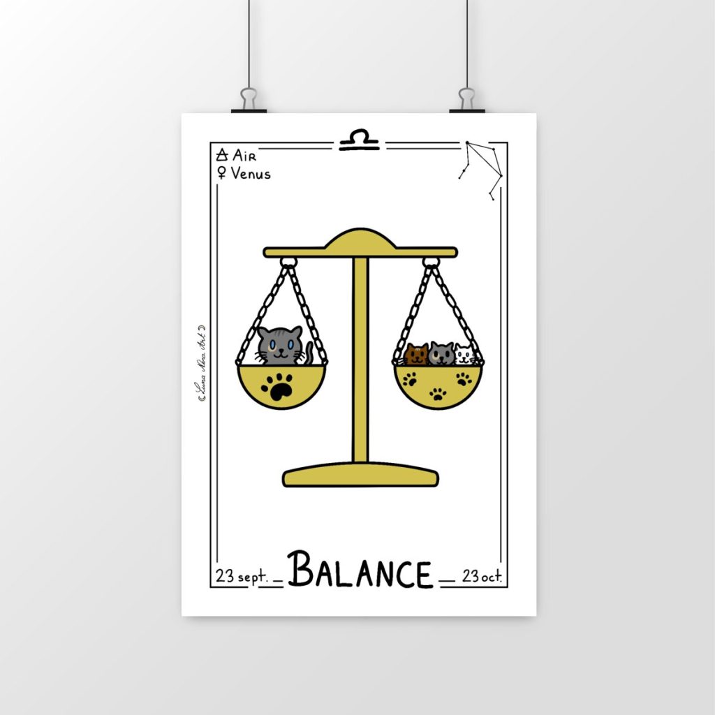 Poster Blanc Balance